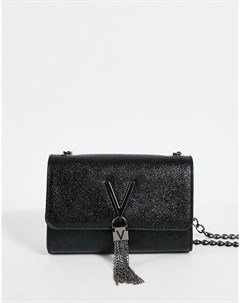 Черная сумка через плечо с блестками Divina Valentino bags