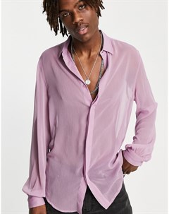 Розовая прозрачная рубашка Asos design