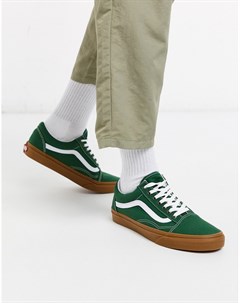 Зеленые кроссовки на резиновой подошве Old Skool Vans