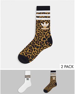 Набор из 2 пар носков с логотипом Leopard Luxe Adidas originals