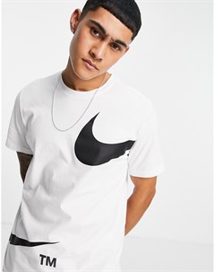 Белая футболка с принтом логотипа Nike