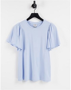 Голубая футболка из органического хлопка с расклешенными рукавами Aware Vero moda