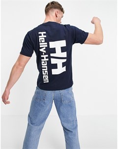 Темно синяя футболка с логотипом YU20 Helly hansen