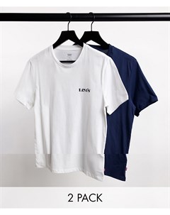 Набор из 2 футболок белого и темно синего цвета с логотипом Modern Vintage Levi's®