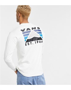 Кремовая футболка с длинным рукавом и принтом горы на спине эксклюзивно на ASOS Vans