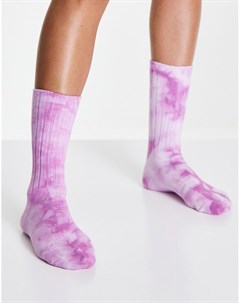 Фиолетовые носки с принтом тай дай Эго