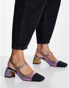 Цветные туфли на среднем каблуке в стиле Мэри Джейн Syon Asos design