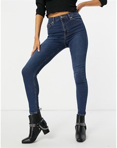 Эластичные джинсы скинни цвета индиго Jamie Topshop