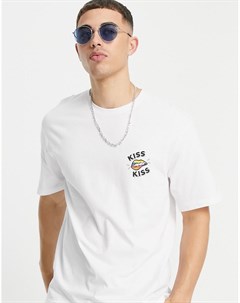 Белая футболка в стиле oversized с логотипом на груди Originals Pride Jack & jones