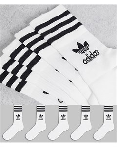 Набор из 5 пар белых носков adicolor Adidas originals