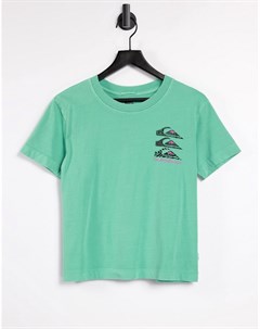 Зеленая укороченная футболка Colourful Land Quiksilver
