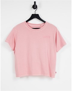 Нежно розовая футболка с логотипом на груди и графическим принтом в университетском стиле Levi's®