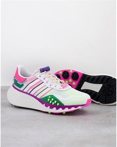 Белые кроссовки с разноцветной отделкой Choigo Adidas originals