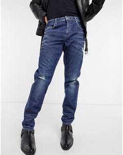 Темно синие узкие джинсы из ткани плотностью 12 5 унций Asos design