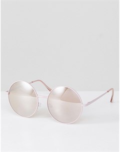 Круглые солнцезащитные очки в оправе цвета розового золота Jeepers peepers