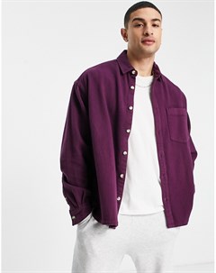 Фиолетовая oversized рубашка из фланели Asos design