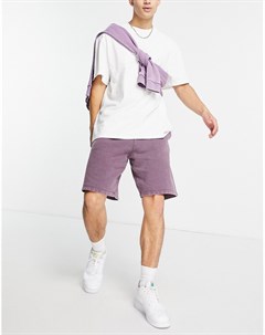 Выбеленные фиолетовые трикотажные oversized шорты Asos design