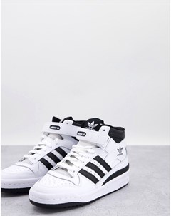 Кроссовки средней высоты белого и черного цветов Forum Mid Adidas originals