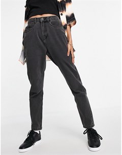 Черные выбеленные джинсы мешковатого кроя в винтажном стиле Noisy may
