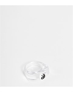 Прозрачное пластиковое кольцо со знаком инь ян ASOS DESIGN Curve Asos curve