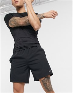 Черные спортивные шорты из быстросохнущей ткани с логотипом Asos 4505