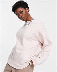 Oversized свитшот светло розового цвета Topshop