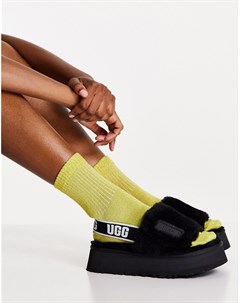 Черные сандалии на платформе Disco Ugg