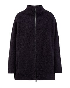 Свободное пальто из альпаки и шерсти с застежкой на молнию Gianfranco ferre