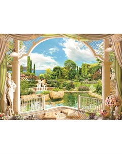 Фотообои Вид на роскошный сад 360х254см Decoretto