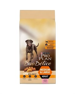 Duo Delice сухой корм для собак средних и крупных пород с высоким содержанием лосося Pro plan