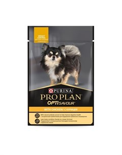OptiSavour влажный корм для собак мелких и карликовых пород склонных к набору веса с курицей кусочки Pro plan