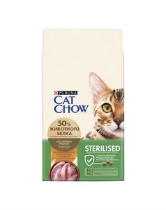 Сухой корм для стерилизованных кошек и кастрированных котов свысоким содержанием домашней птицы и с  Cat chow