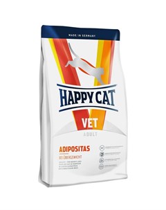 Сухой корм Adipositas для кошек с избыточным весом с домашней птицей 1 4 кг Happy cat