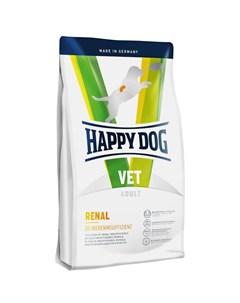 Сухой диетический корм Renal для взрослых собак при заболеваниях почек 1 кг Happy dog