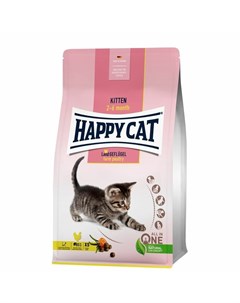 Young сухой корм для котят с домашней птицей 1 3 кг Happy cat