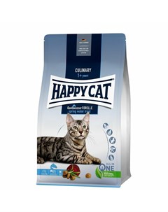 Culinary сухой корм для взрослых кошек с ручьевой форелью 1 3 кг Happy cat