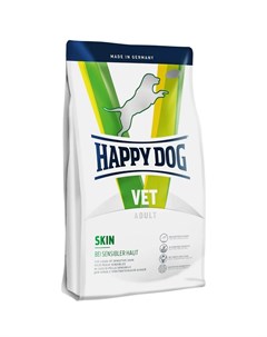 Сухой диетический корм Skin для взрослых собак с чувствительной кожей 1 кг Happy dog