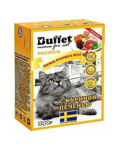 Влажный корм для кошек в желе с куриной печенью 190 г Buffet
