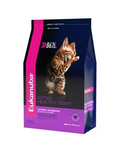 Kitten Healthy Start Сухой корм для котят беременных и кормящих кошек с курицей 400 гр Eukanuba