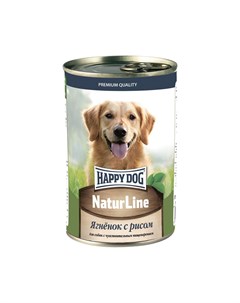 Корм для собак Ягненок с рисом нежный паштет банка 410г Happy dog
