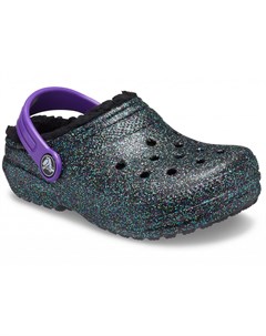 Утепленные сабо для девочек Classic Glitter Lined Clog K Starry Skies Glitter Crocs