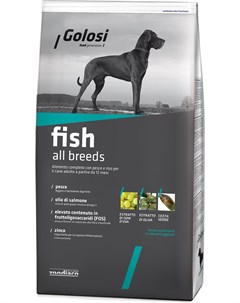 Сухой корм Fish All Breeds c Рыбой и Рисом для взрослых собак 3 кг Рыба и рис Golosi