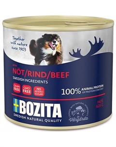 Консервы мясной паштет с говядиной для собак 625 г Говядина Bozita