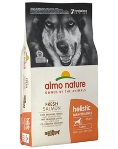 Сухой корм Holistic для взрослых собак крупных пород 12 кг Лосось Almo nature