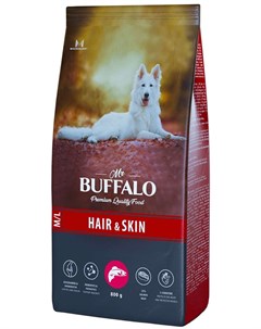 Сухой корм M L Hair Skin Care с лососем для собак средних и крупных пород 800 г Mr.buffalo