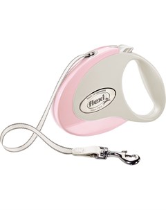 Поводок рулетка Style tape S лента для мелких собак до 12 кг 3 м Розовый Flexi