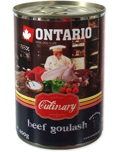 Консервы Culinary Goulash Гуляш из говядины для собак 400 г Говядина Ontario
