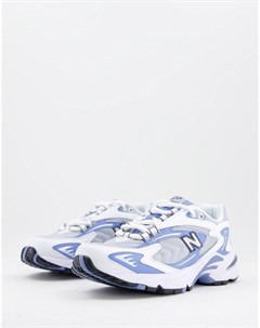 Белые кроссовки с серыми и голубыми вставками 725 New balance