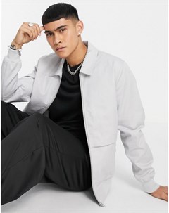 Светло серая куртка Харрингтон essential Asos design