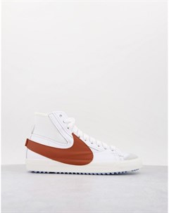 Белые и коричневые кроссовки Blazer Mid 77 Jumbo Nike